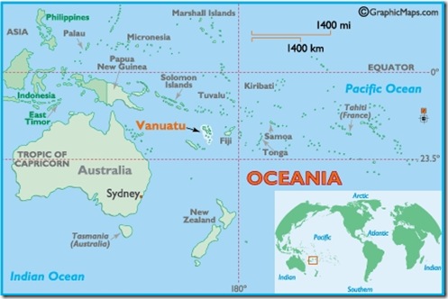Vanuatu in Oceania