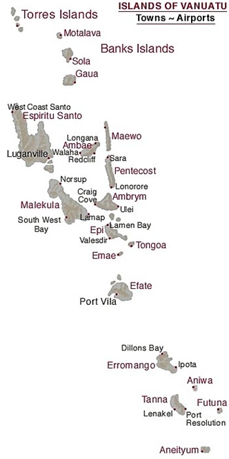 Vanuatu on white