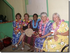 Having tea after service