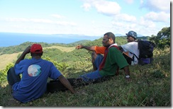 Pastors take a moment to enjoy the beauty of Tanna.