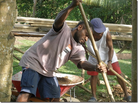 Alick and Roy digging
