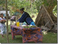 Preparing the lunch table