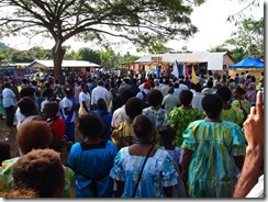 Marching into conf venue