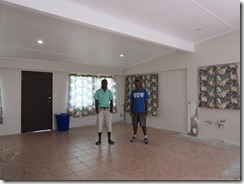 Calo & Jeffery in repaired room